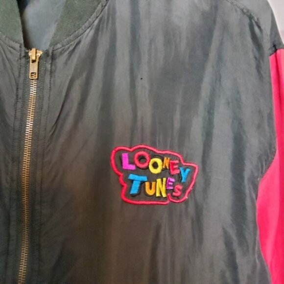 Vintage Looney Tunes Men's Light Jacket Size Medium Black American Characters - Picture 5 of 7